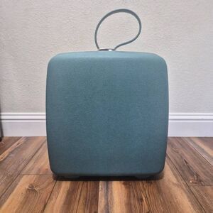 Vintage Samsonite Honeymoon Strap Square Blue Luggage: Unique Fun Statement